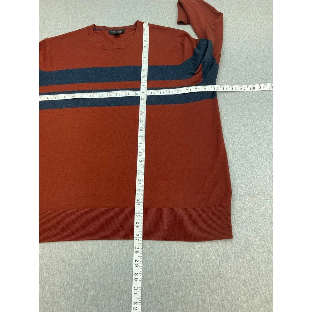 Banana Republic Sweater Mens XL Silk Cashmere Cotton Crew Neck Long Sleeve